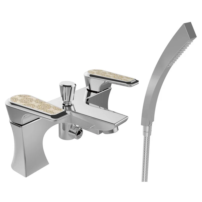 Heritage Lymington Limited Edition Lace Gold Bath Shower Mixer
