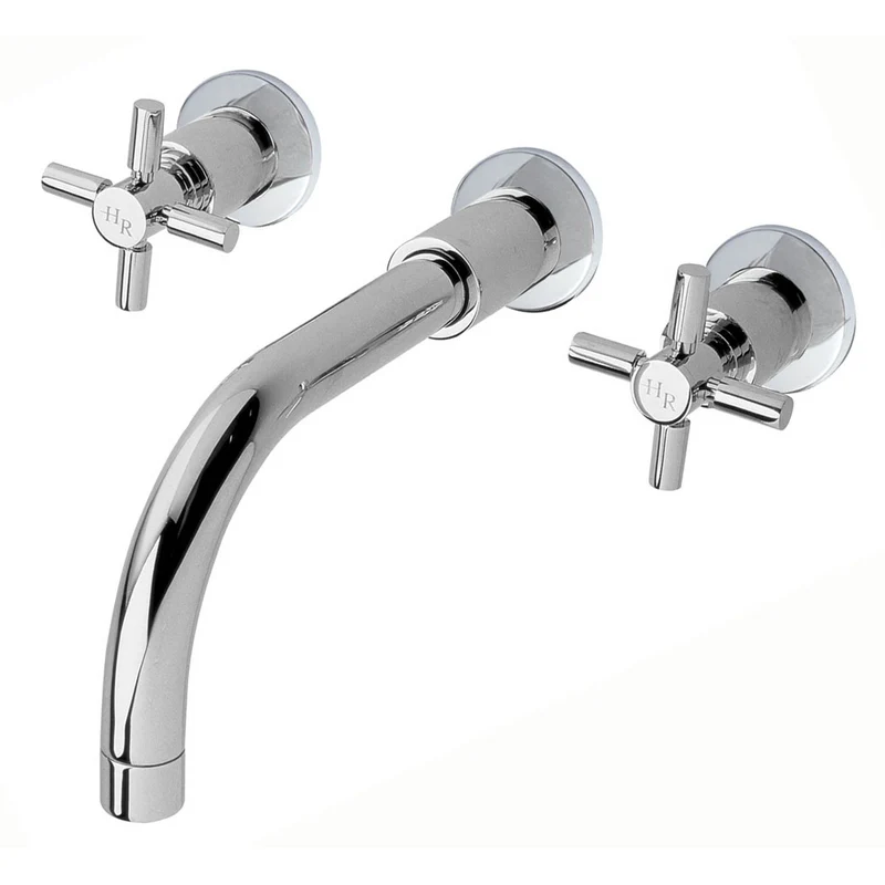 Hudson Reed Tec Crosshead 3 Hole Wall Mounted Basin Mixer TEX317