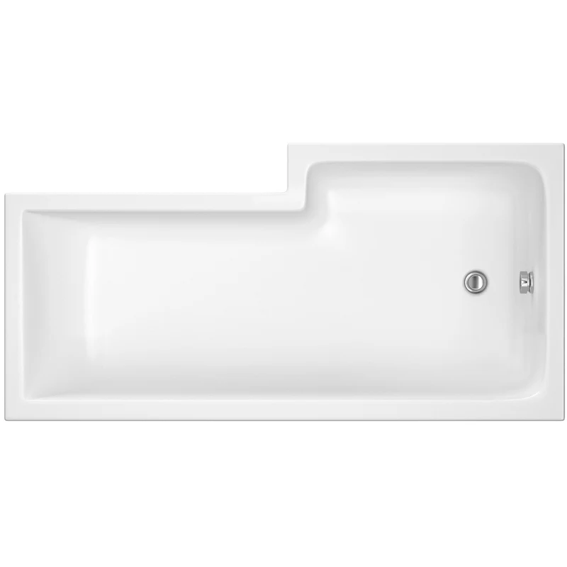 Square Shower Bath - 1500mm x 850mm, Left Hand