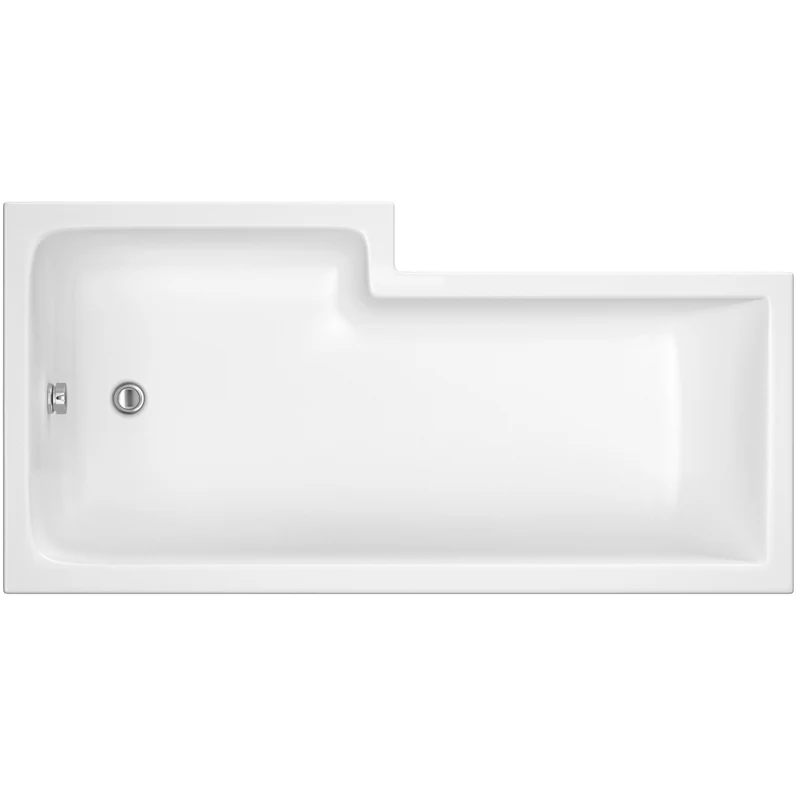 Square Shower Bath - 1700mm x 850mm, Right Hand