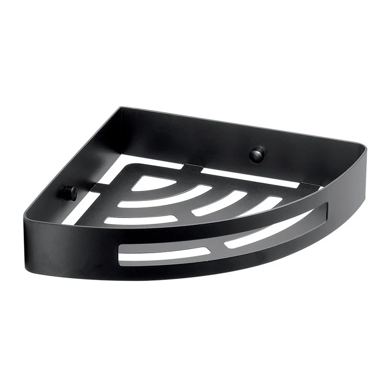Nerva Corner Shower Basket - Matt Black