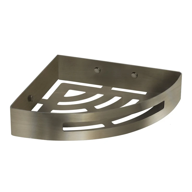 Nerva Corner Shower Basket - Brushed Stainless Steel