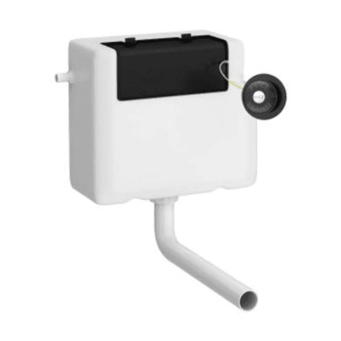 Hudson Reed Concealed Cisterns And Frames Universal Access Cistern & Black Trad Flush Plate Matt Black Polyethylene 296x340x142mm - XTY8T02