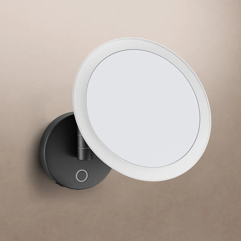 Sloane Round 3x LED Magnifying Mirror - Matt Black