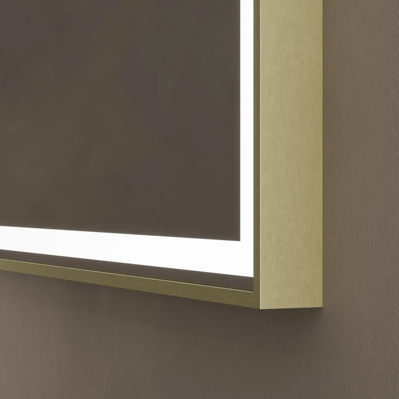 Lomax Light Overmantle Arch Illuminated Mirror 120 x 75cm - Brushed Brass