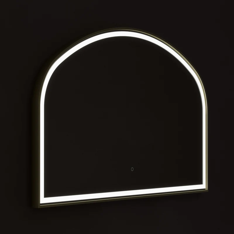 Lomax Light Overmantle Arch Illuminated Mirror 120 x 75cm - Brushed Brass