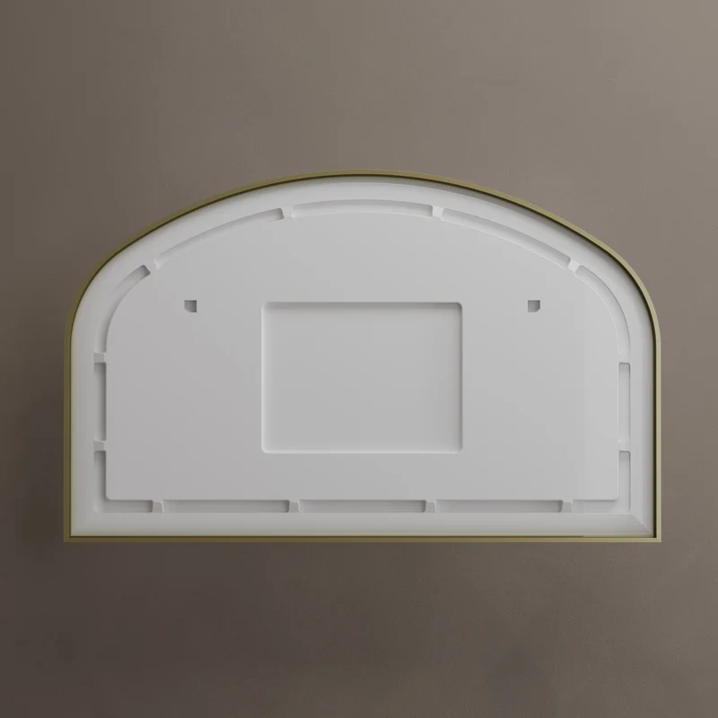 Lomax Light Overmantle Arch Illuminated Mirror 120 x 75cm - Brushed Brass