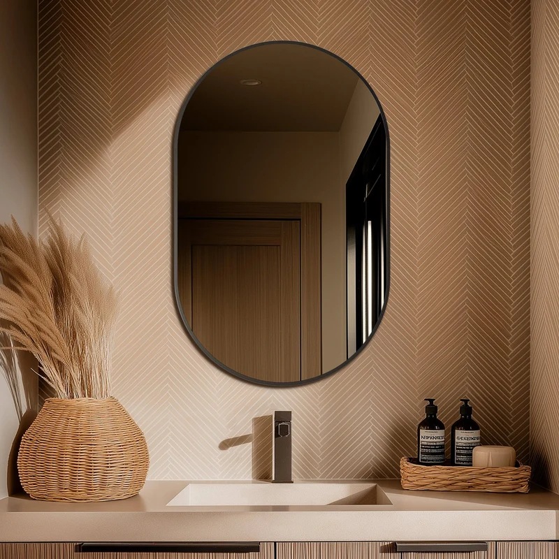 Origins Living Docklands Capsule Mirror 50x80cm - Gunmetal