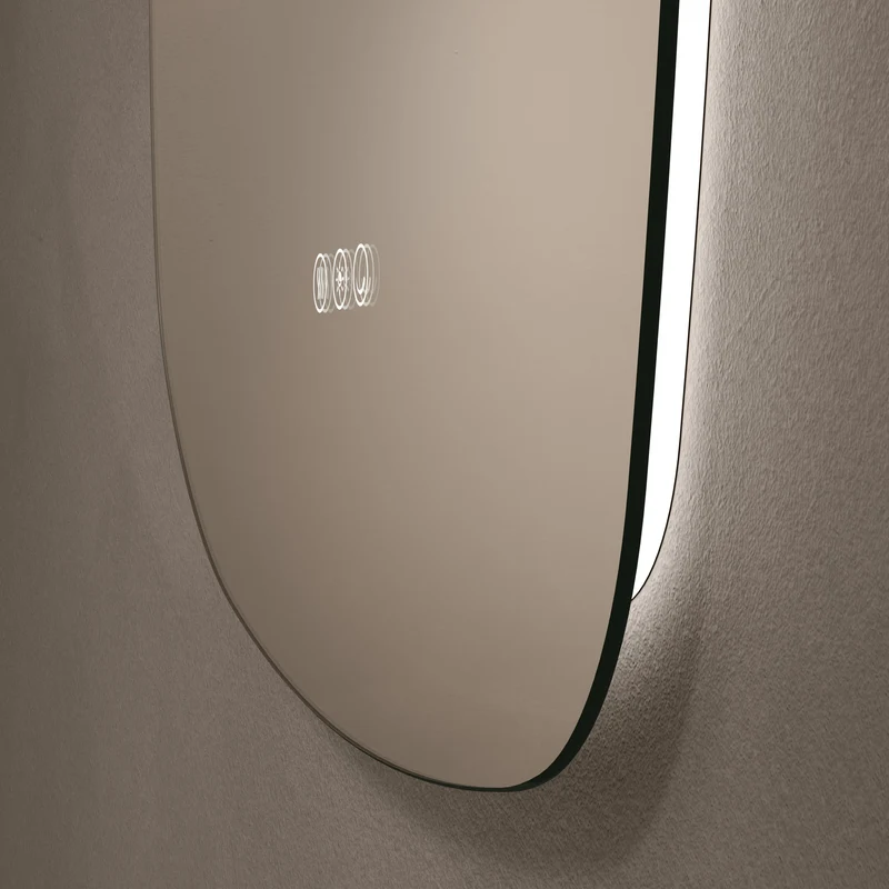 Claris Organic Illuminated Mirror 60 x 80cm with Adjustable Dotless Lighting and Demister