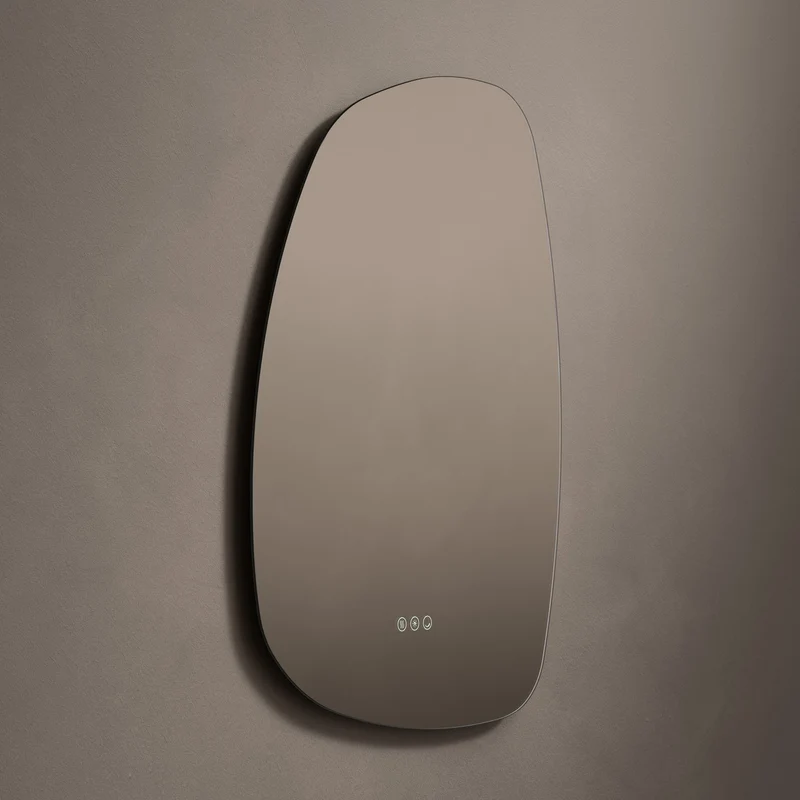Claris Organic Illuminated Mirror 60 x 80cm with Adjustable Dotless Lighting and Demister