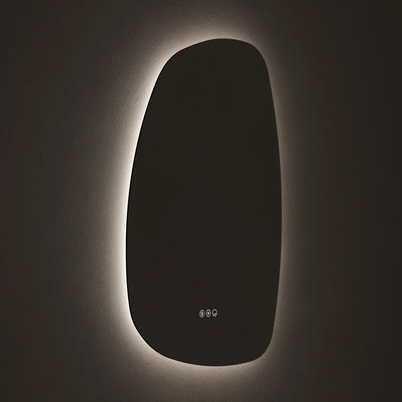 Claris Organic Illuminated Mirror 60 x 80cm with Adjustable Dotless Lighting and Demister