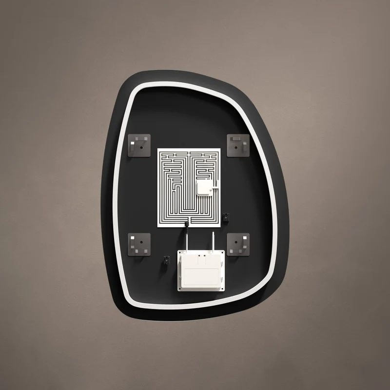 Claris Organic Illuminated Mirror 60 x 80cm with Adjustable Dotless Lighting and Demister