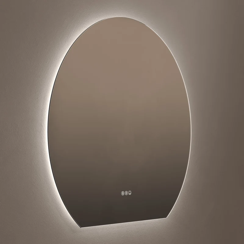 Claris Round Cut Illuminated Mirror 100cm with Adjustable Dotless Lighting and Demister