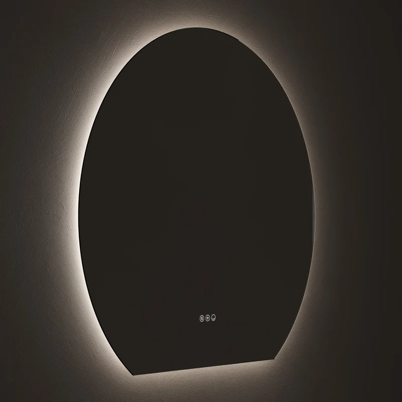Claris Round Cut Illuminated Mirror 100cm with Adjustable Dotless Lighting and Demister
