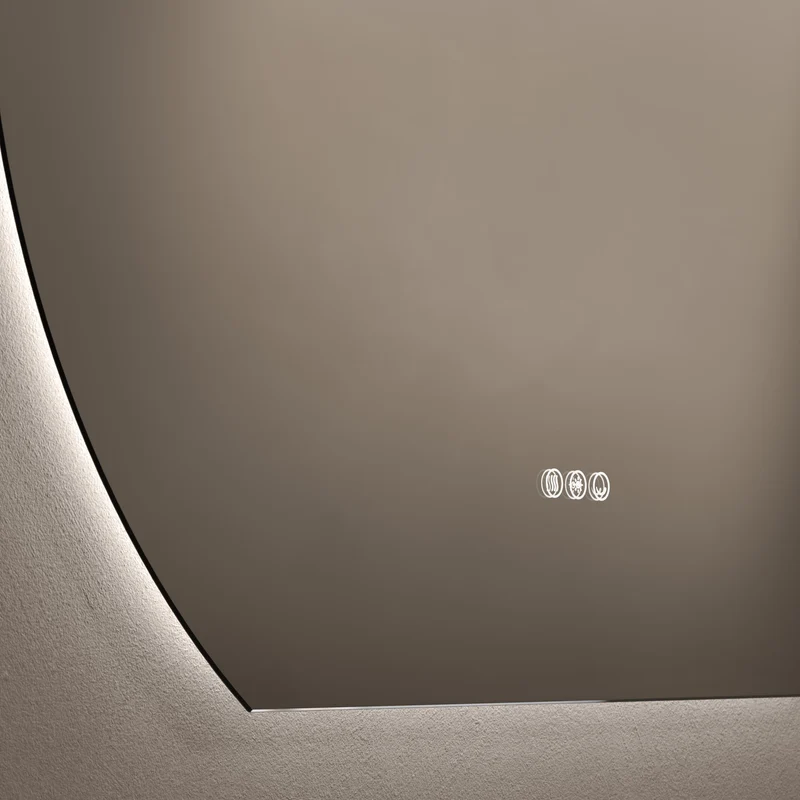 Claris Round Cut Illuminated Mirror 100cm with Adjustable Dotless Lighting and Demister