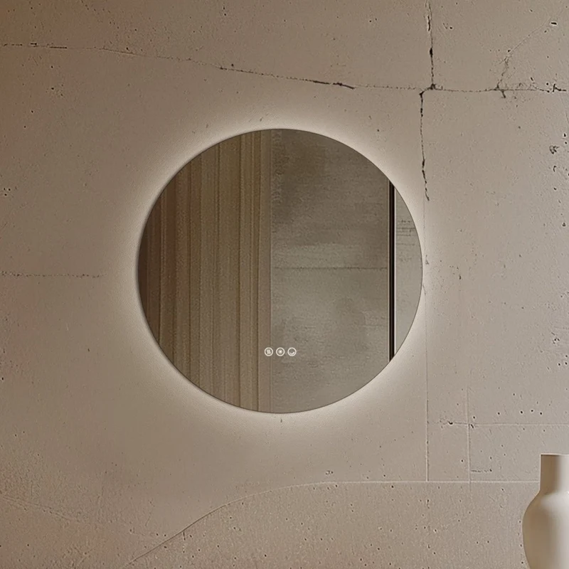 Claris Round Illuminated Mirror 60cm with Adjustable Dotless Lighting and Demister