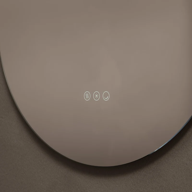 Claris Round Illuminated Mirror 60cm with Adjustable Dotless Lighting and Demister