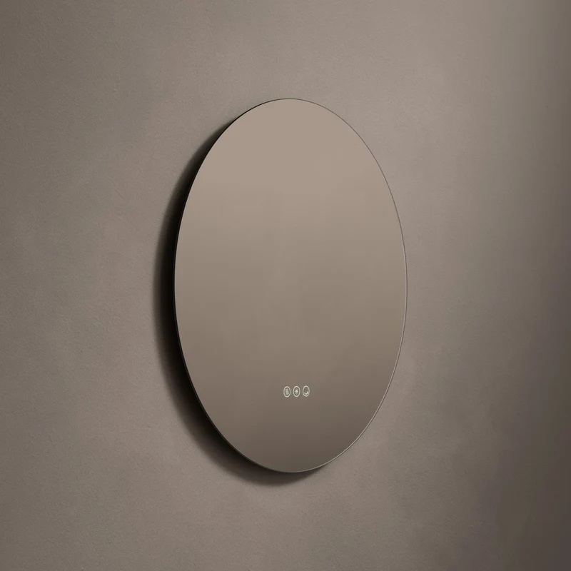 Claris Round Illuminated Mirror 60cm with Adjustable Dotless Lighting and Demister