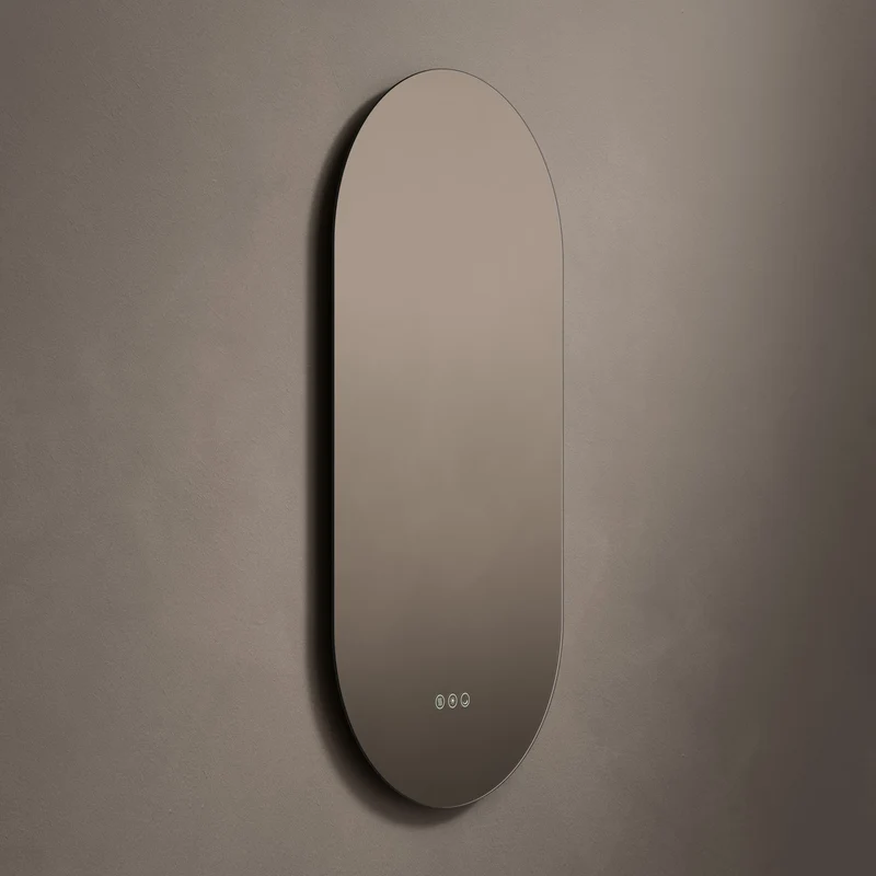 Claris Capsule Illuminated Mirror 45 x 90cm with Adjustable Dotless Lighting and Demister