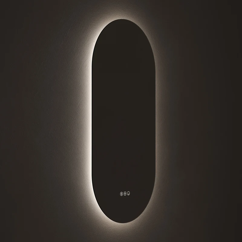 Claris Capsule Illuminated Mirror 45 x 90cm with Adjustable Dotless Lighting and Demister