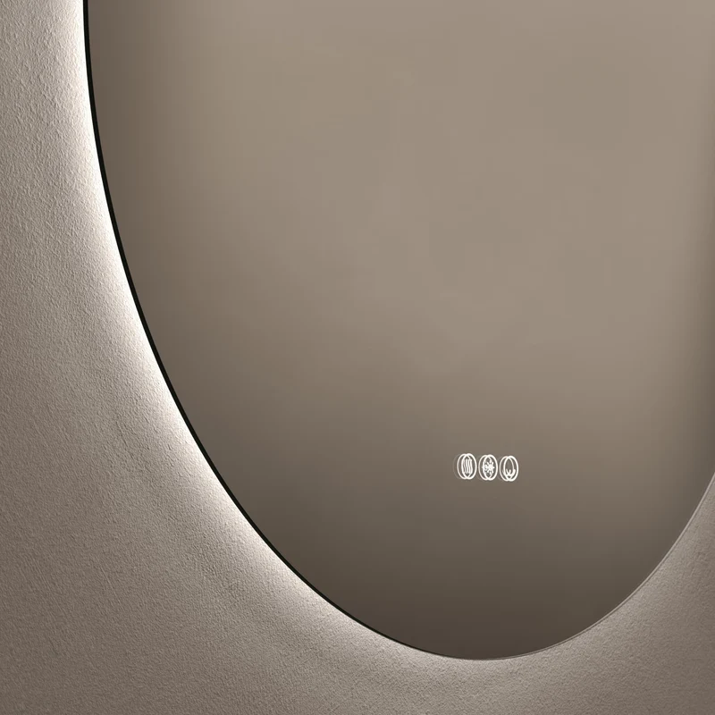 Claris Round Illuminated Mirror 80cm with Adjustable Dotless Lighting and Demister