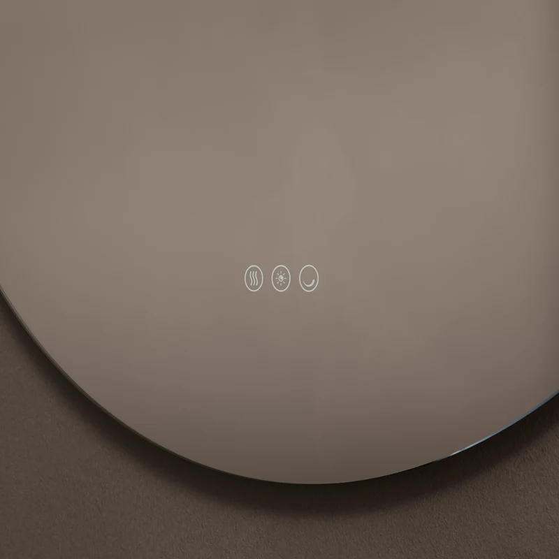 Claris Round Illuminated Mirror 80cm with Adjustable Dotless Lighting and Demister