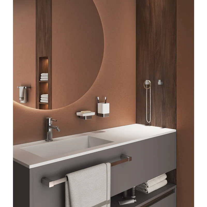 Spluga WC Brush Set Wall Mounted - Chrome