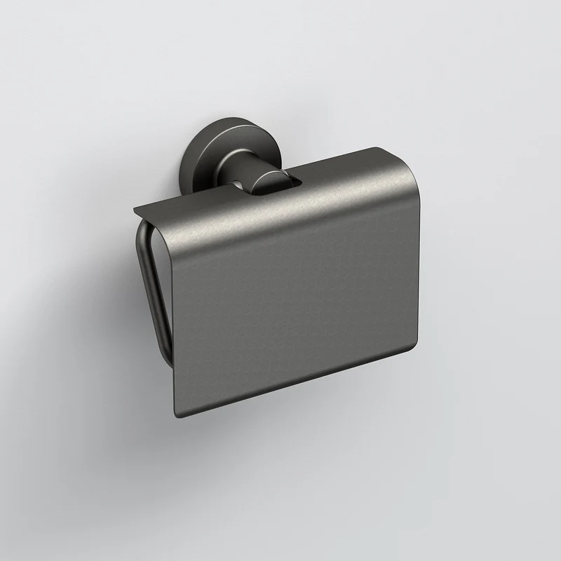 Tecno Project Toilet Roll Holder with Flap - Gunmetal