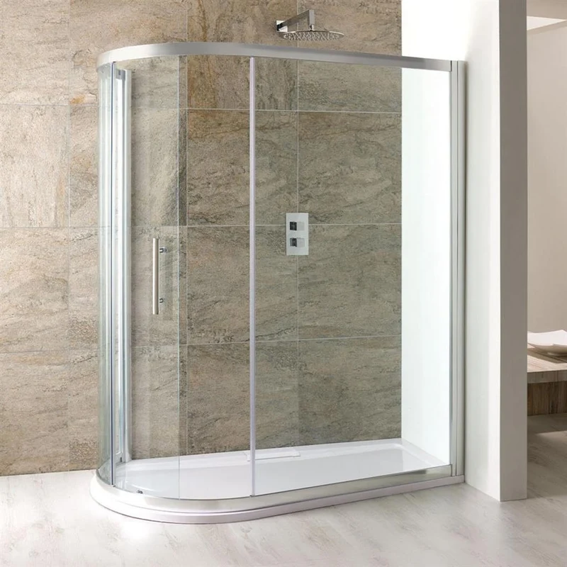 Volente Spacesaver Right Hand 1650 x 912mm Offset Quadrant Shower Tray - White