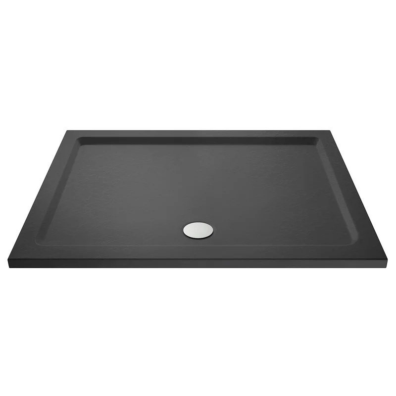 Nuie 1500 x 800mm Rectangular Shower Tray - Slate Grey