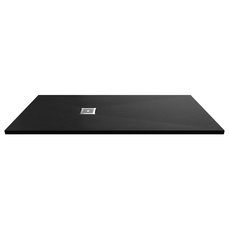 Nuie Pearlstone 1700 x 900mm Slate Rectangular Shower Tray - Black
