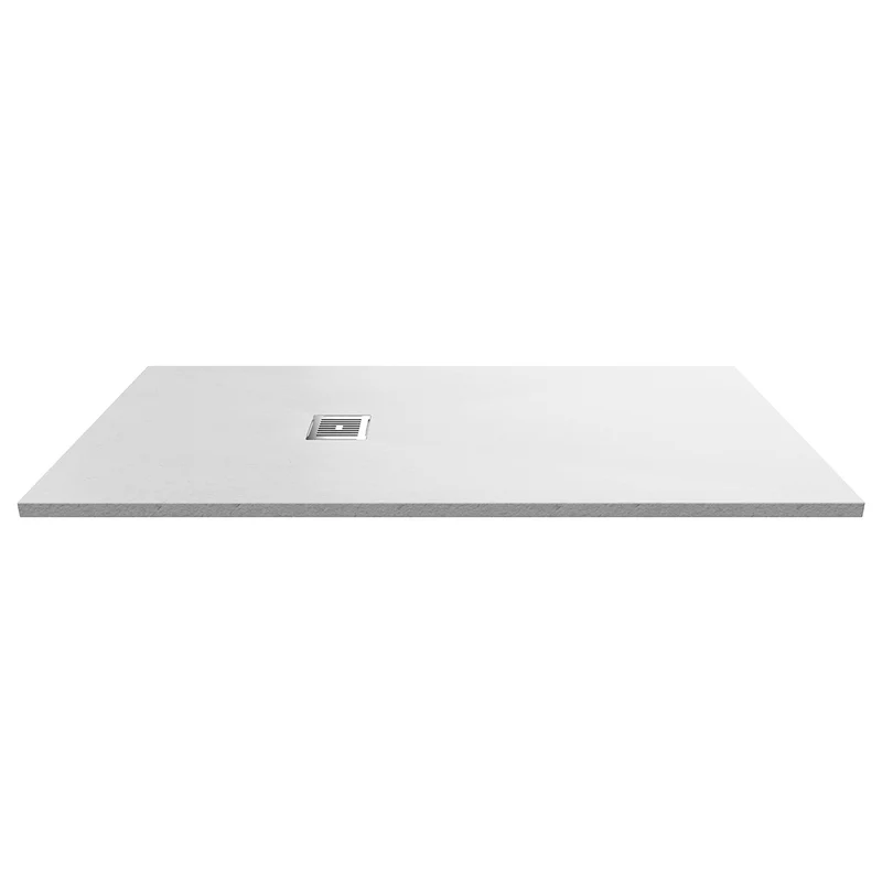 Nuie Pearlstone 1700 x 800mm Slate Rectangular Shower Tray - White