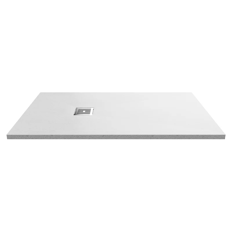 Nuie Pearlstone 1400 x 900mm Slate Rectangular Shower Tray - White