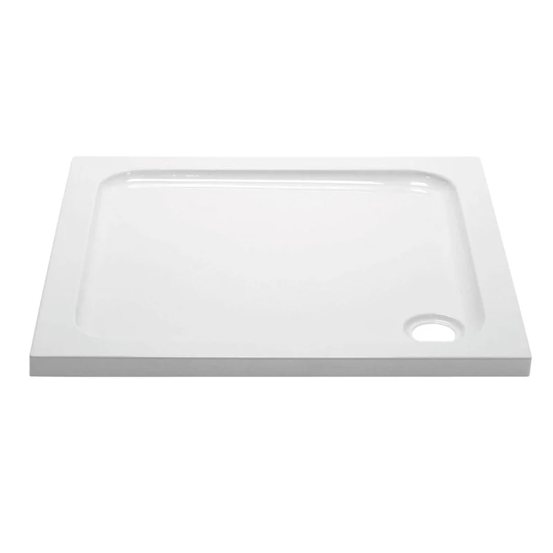 Elements 900 x 900mm Square Slim Line Shower Tray with Corner Waste