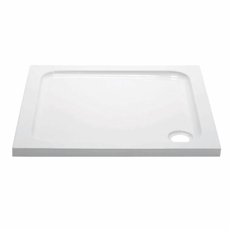 Elements 760 x 760mm Square Slim Line Shower Tray with Corner Waste