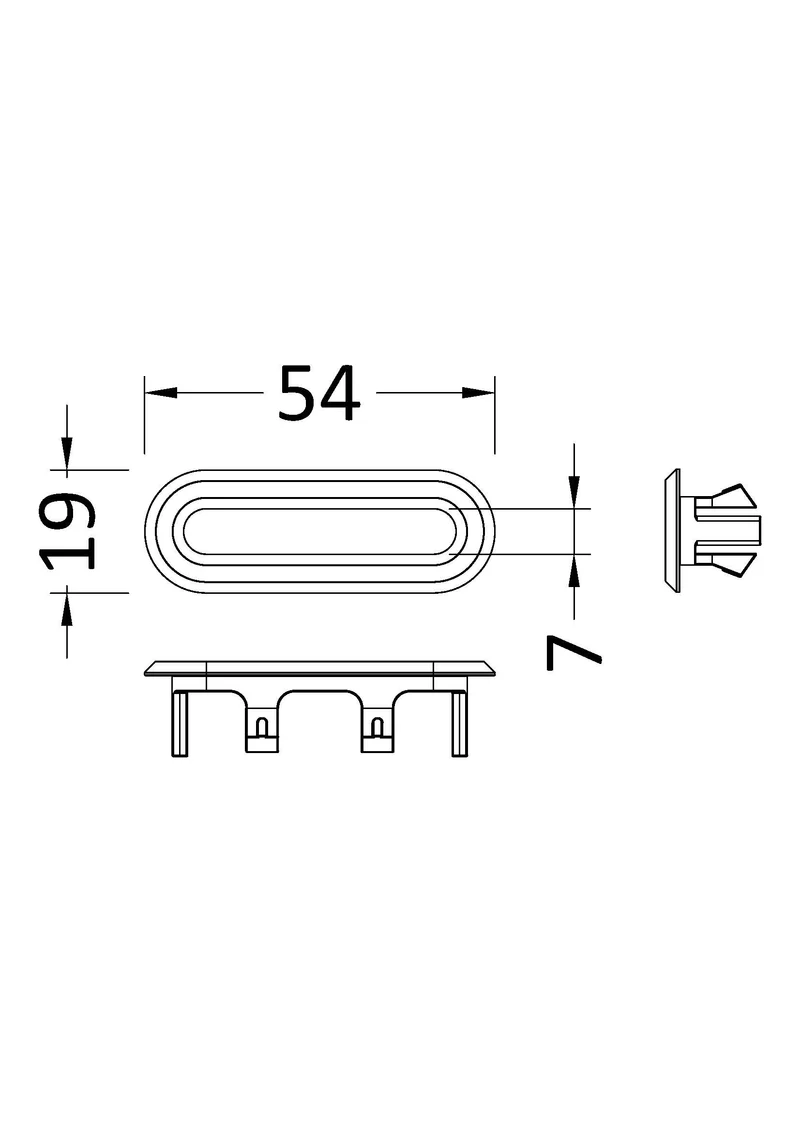 Oval Overflow Cover - Brushed Bronze