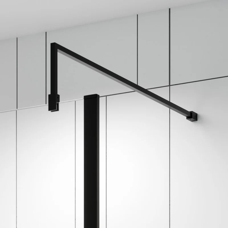 Wetroom Screen Support Arm Bar - Black