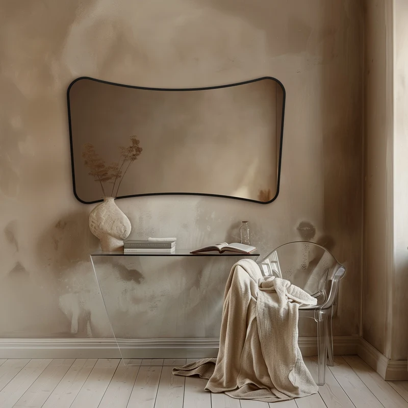 Origins Living Delphine Mirror 120 x 70cm - Matt Black
