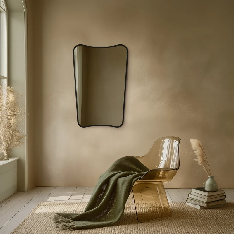 Origins Living Delphine Mirror 60 x 90cm - Matt Black