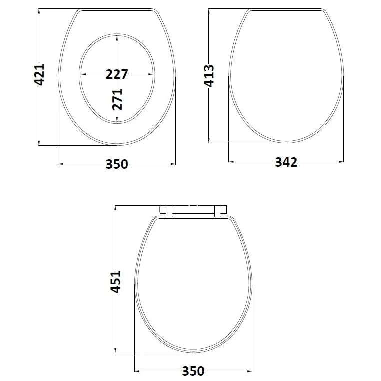 Classique Soft Close Wooden Toilet Seat - Satin White
