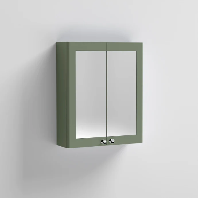 Classique 600mm Mirror Cabinet - Satin Green