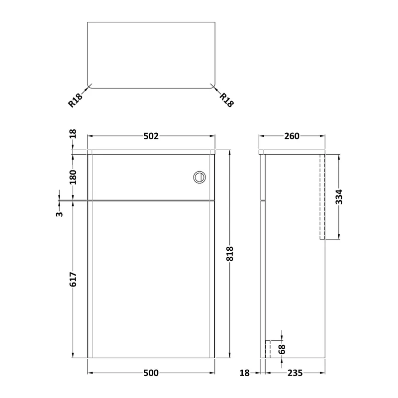 Classique 500mm WC Unit - Satin Green