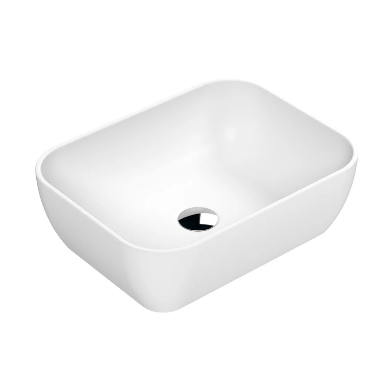Nuie Vessels Square Vessel Contemporary Matt White Vitreous China 135x455x325mm