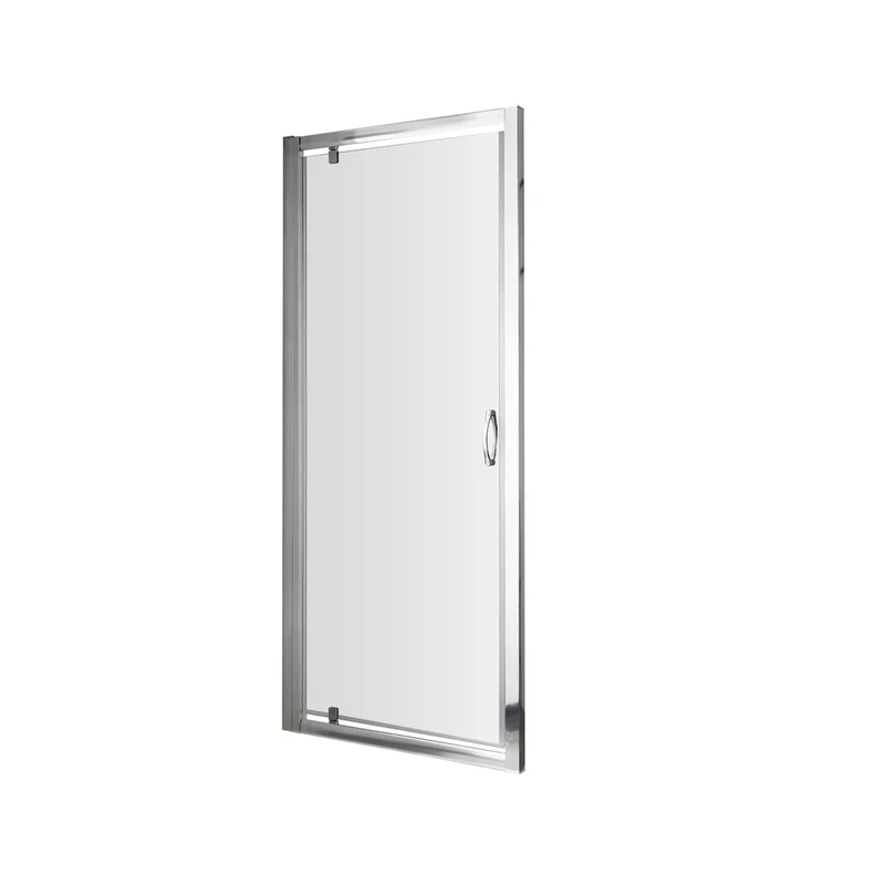 Nuie Ella 1850 X 700mm Pivot Shower Door Contemporary Chrome Aluminium 1850x690x44mm