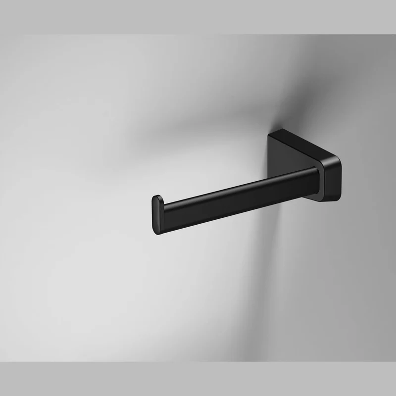 Sonia S6 Open Toilet Roll Holder Left - Matt Black