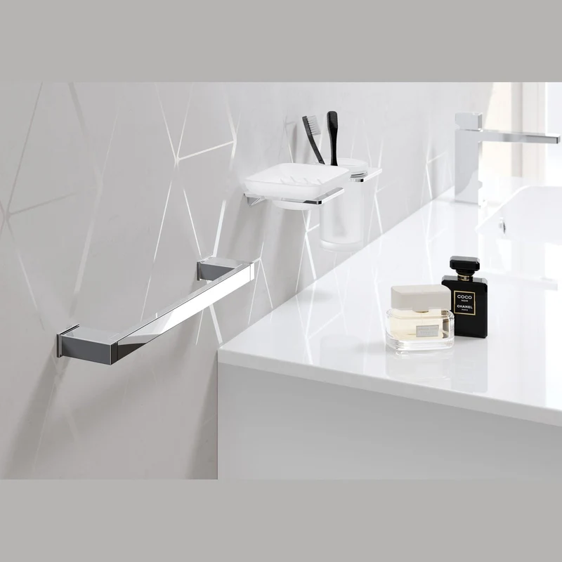 Sonia S Cube WC Brush Set - Chrome