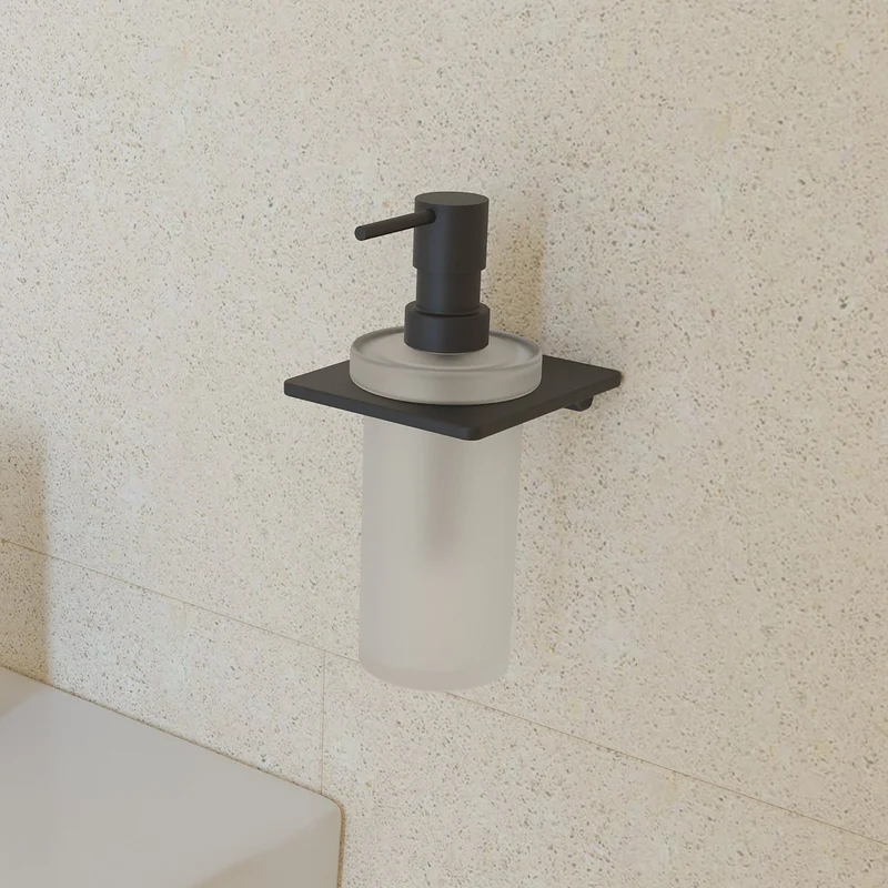Sonia S Cube Soap Dispenser - Matt Black