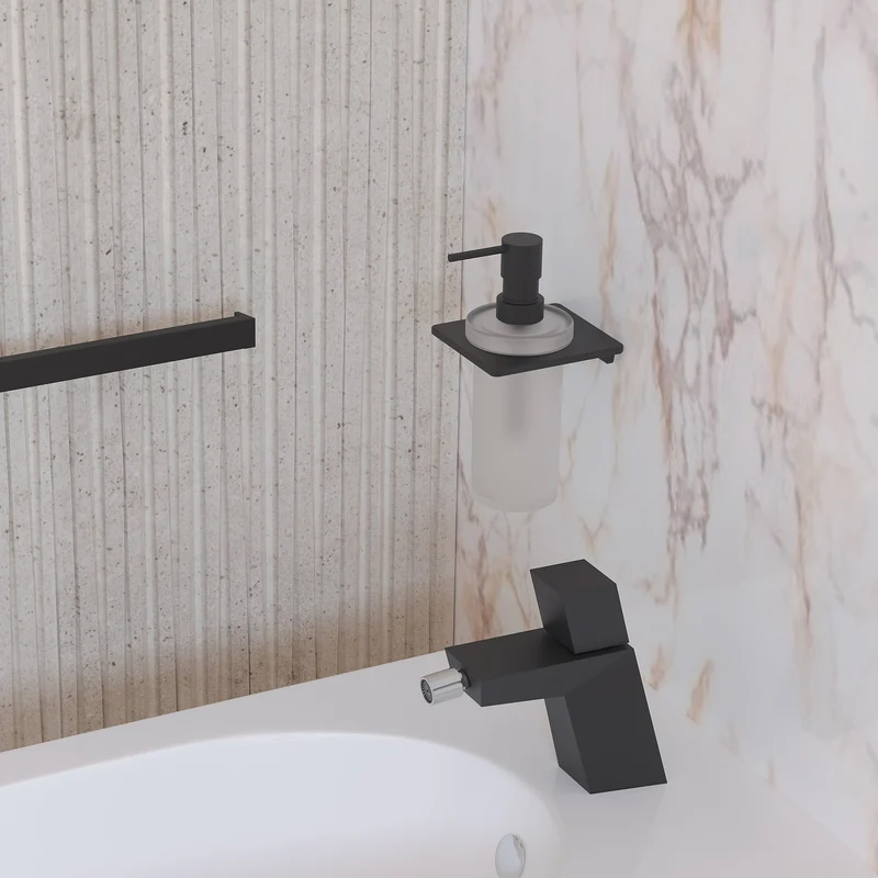 Sonia S Cube Soap Dispenser - Matt Black