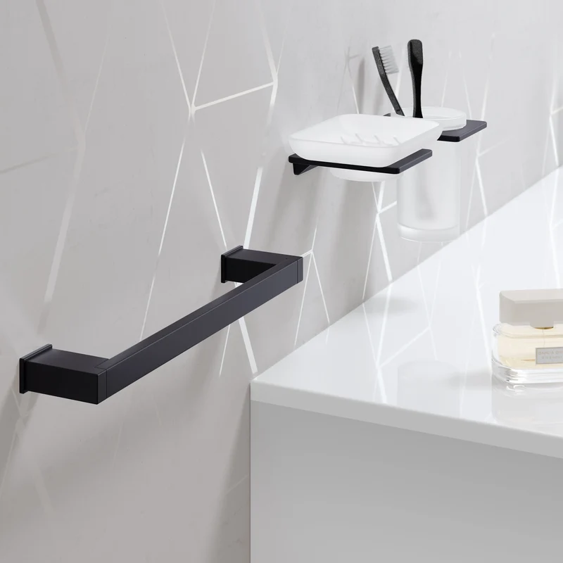 Sonia S Cube Soap Dish - Matt Black