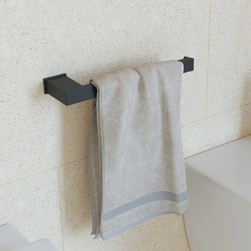 Sonia S Cube Open Towel Bar - Matt Black